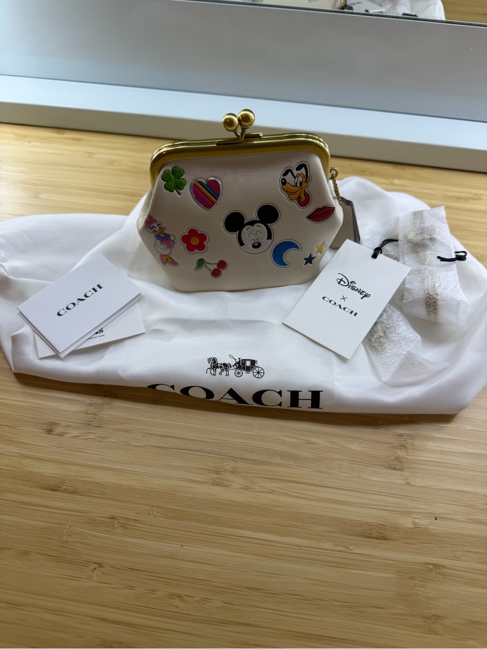 Coach x Disney Kisslock bag 10 with sticker print